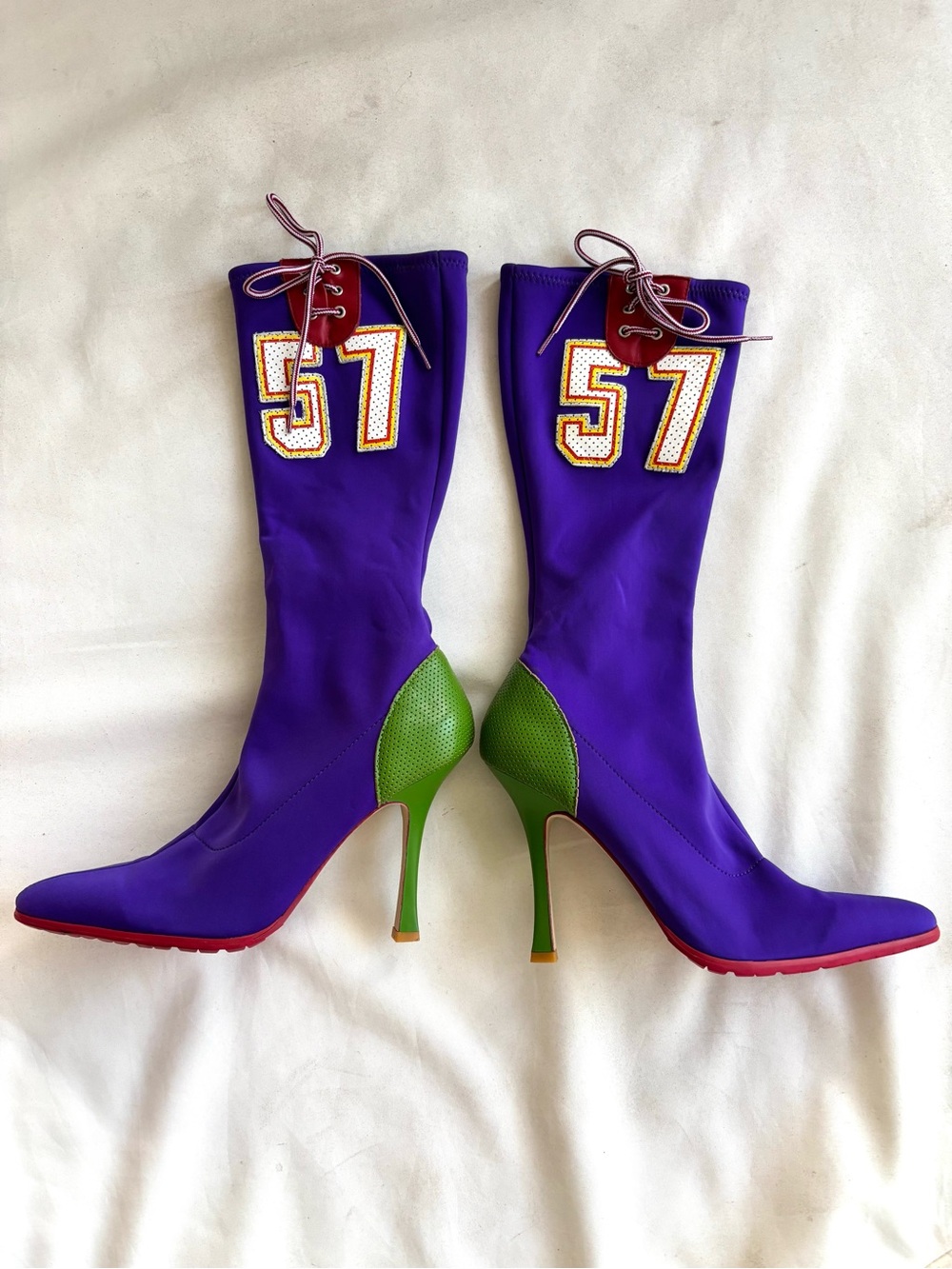 Steve Madden Hurikane purple boots 9.5 Y2K